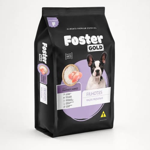 Ração Para Cachorro Foster Gold Filhotes Frango Arroz 1kg