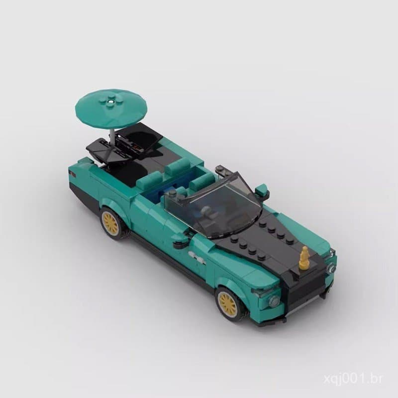 Blocos de montar modelo de carro MOC, série speed, compatível com Lego, Rolls Royce, brinquedo de montar "Floating Shado