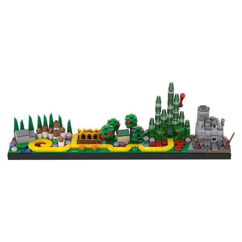 Blocos de construção MOC compatíveis com LEGO 53107 Conjunto de Blocos de Montar "O Mágico de Oz Skyline"