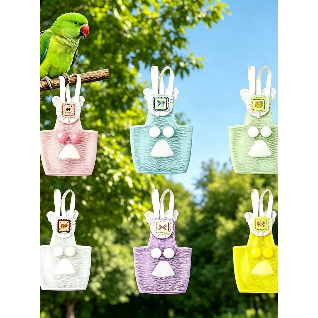 Papagaio pássaro merda bolso verão legal estilo fino gaze fralda passeio Snap-On estilo descartável merda fralda bolso r