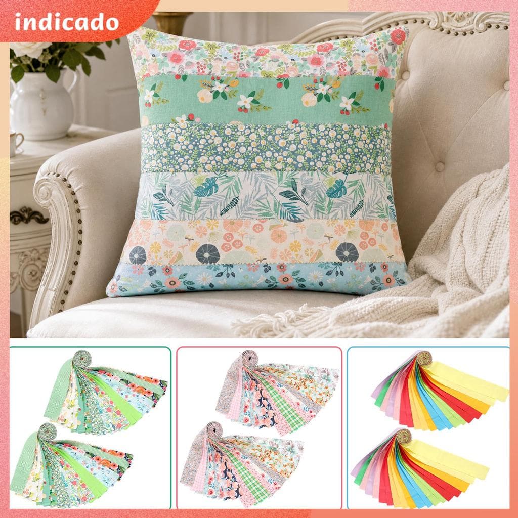 40 Unidades De Tecido Patchwork Pré-Cortado Impressão Variada Para Quilting E Costura SHOPSBC8579