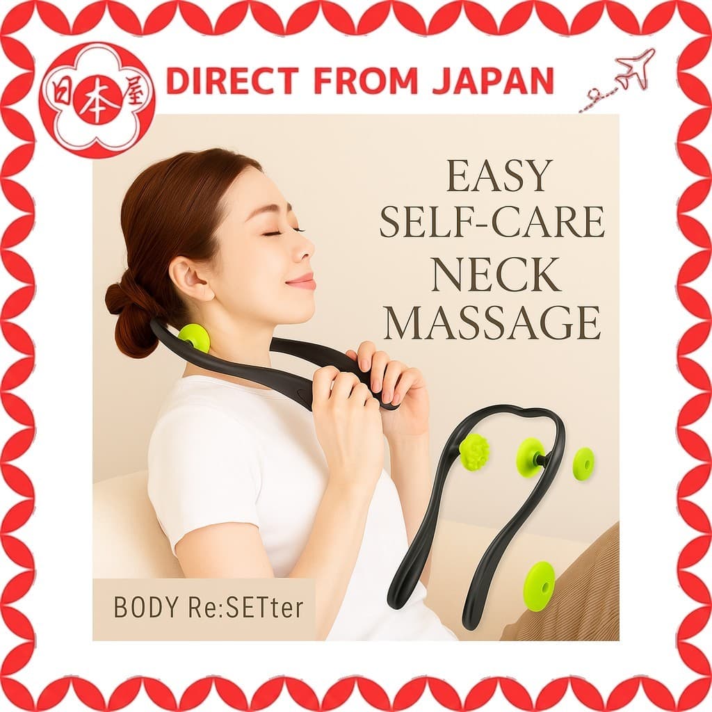 Massageador de Pescoço Manual Shiatsu Relaxador Muscular para Alívio da Tensão Dor e Pescoço Reto Automassagem