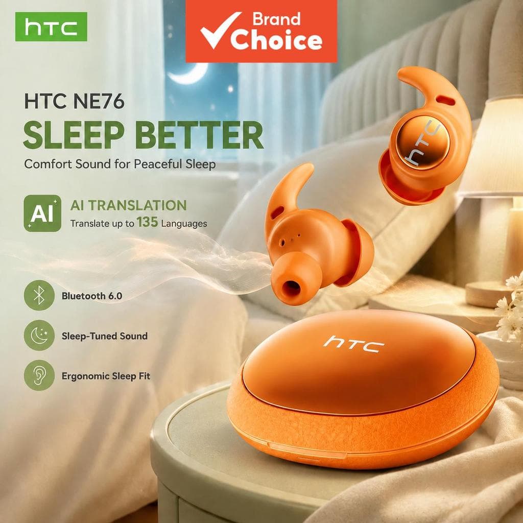 Fones de ouvido HTC NE76 Fones de ouvido Bluetooth Tradução por IA Tradução em tempo real para 135 idiomas Fones de