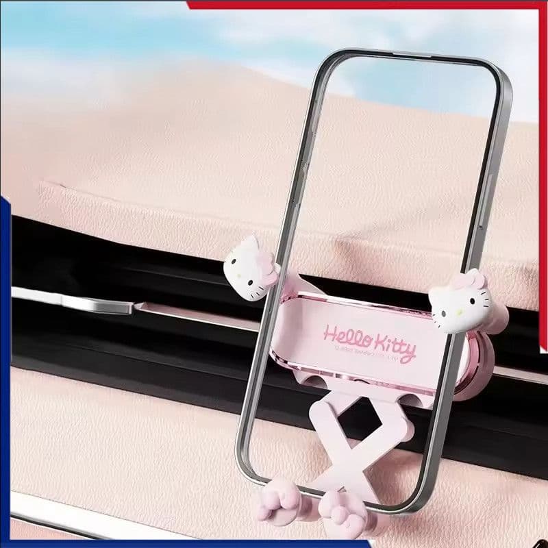 Suporte De Telefone Para Carro Sanrio OUTDOOR Hellokitty Cartoon Stand Car Air Stand Navigation Gravity Multi-