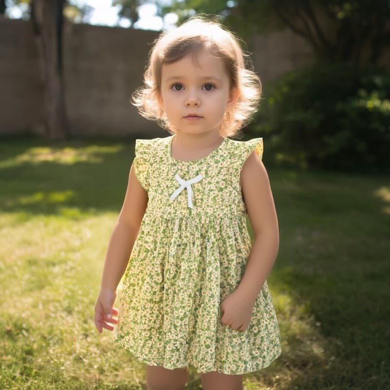 Verão coreano menina vestido menina bebê criança vestido estilo ocidental bebê crianças roupas florais roupas de bebê