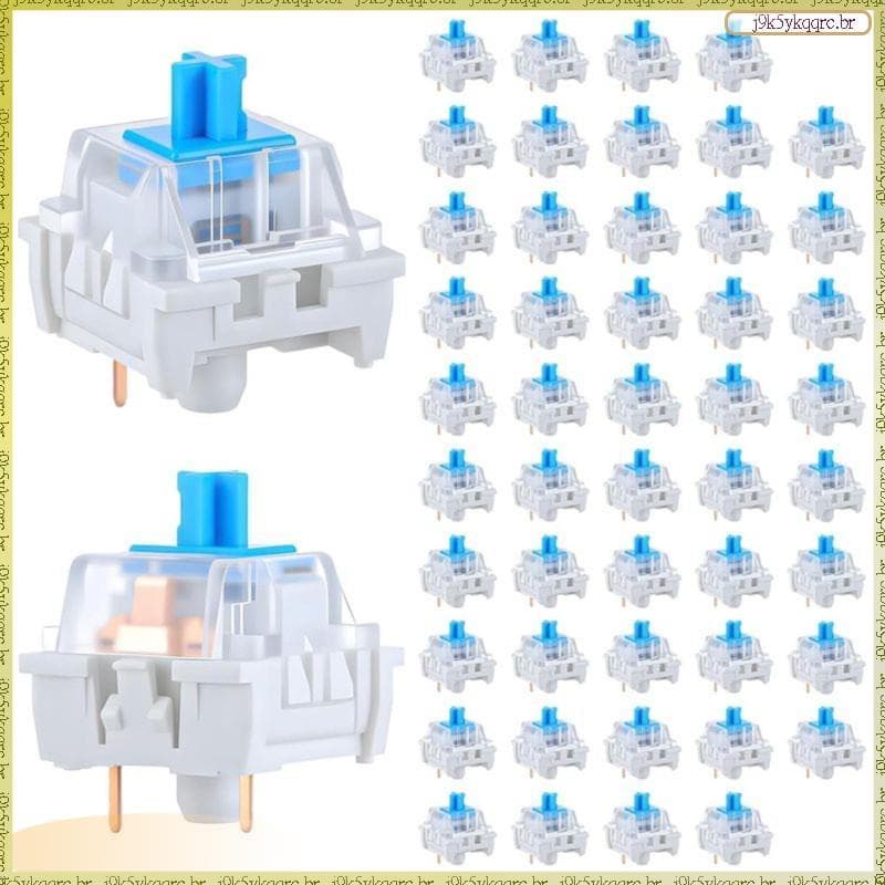 [Elqn] 100 PCS Mecânico Interruptores De Teclado Clicker 3 Pinos Interruptor Azul Teclas De Teclados De Substituição