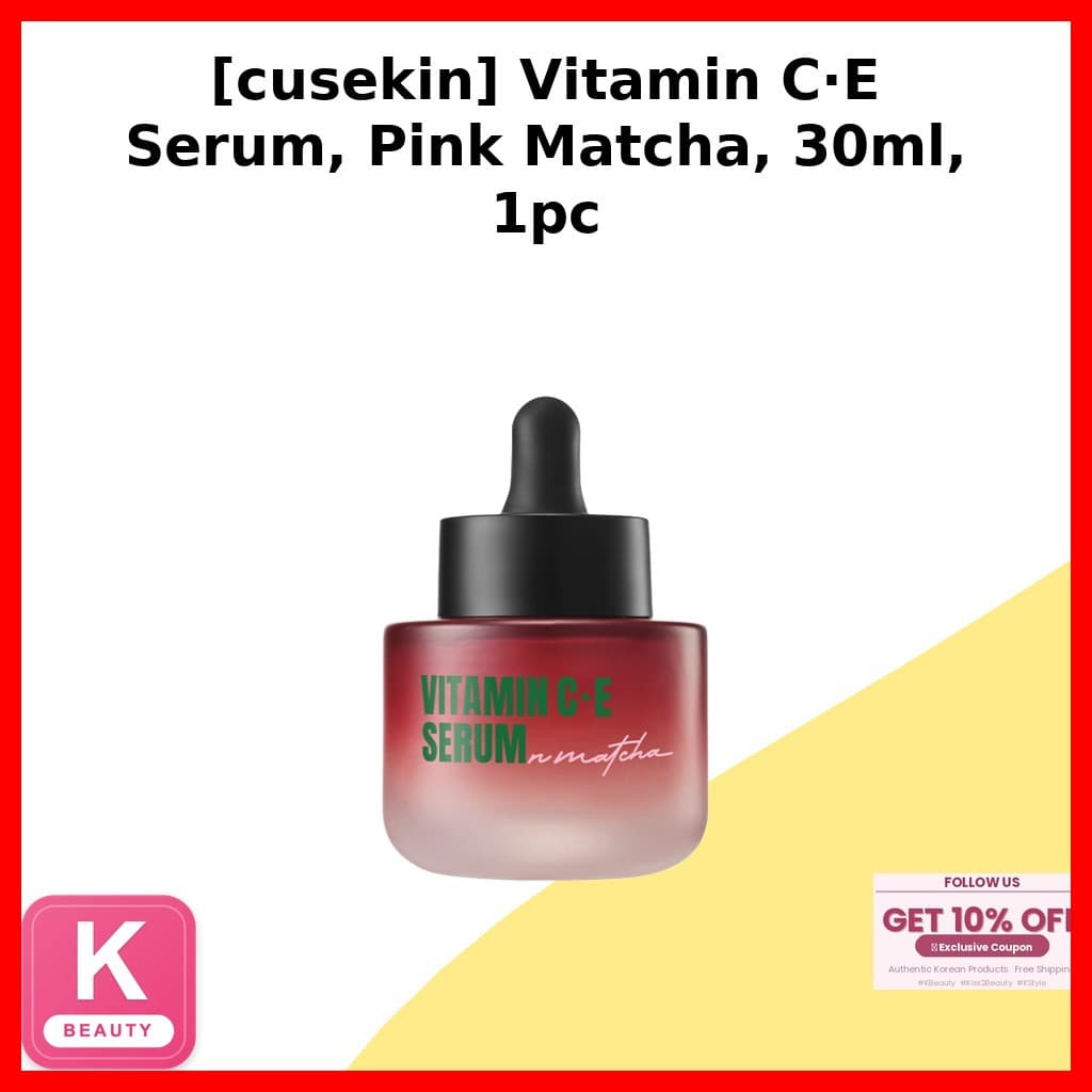[cusekin] Soro De Vitamina C·E , Matcha Rosa , 30ml , 1 Unidade/C Coreano/Efeito Iluminador Da Kiss2Beauty