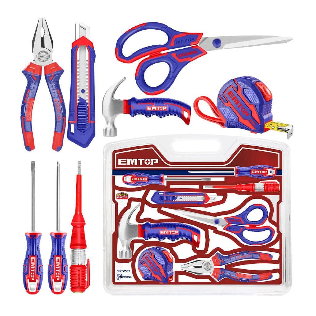 Kit De Ferramentas Manuais Profissional Completo 8 Pç Emtop