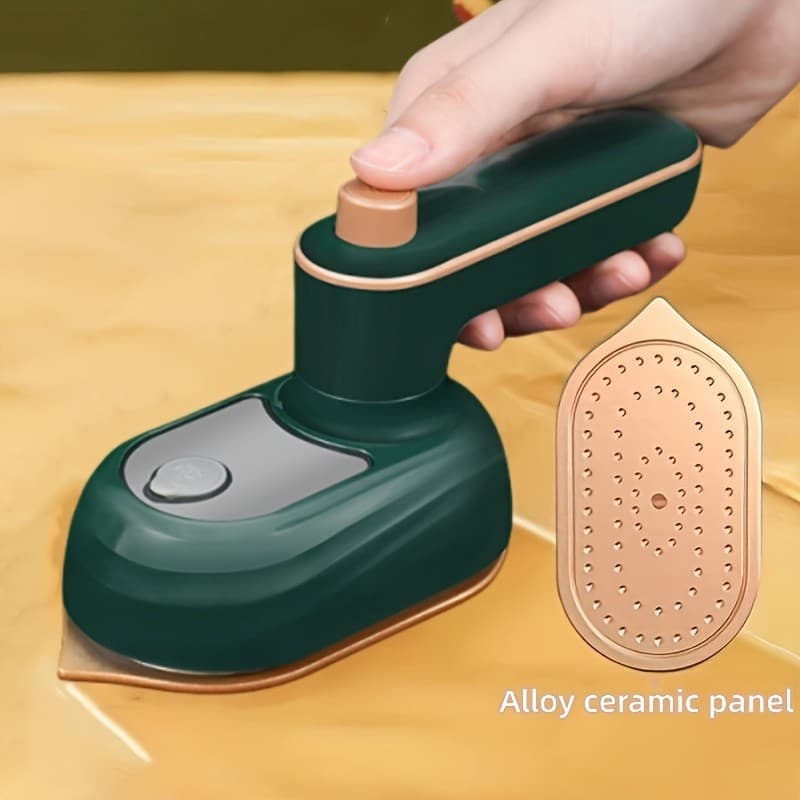 Mini ferro elétrico de 38 W, mini ferro a vapor portátil, aquecimento rápido e alça antiderrapante - muito adequado para