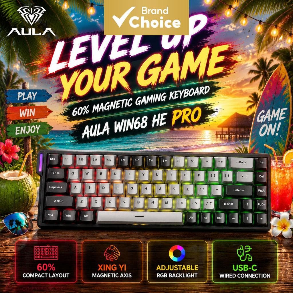 Teclado de Efeito Hall com Interruptores Magnéticos Xingyi Pro AULA WIN68HE, Teclado Mecânico para Jogos com Gatilho