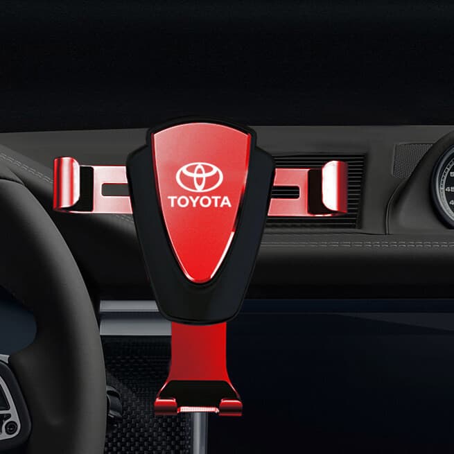 Suporte de Telefone Móvel de Metal com Bloqueio Automático para Carro, para Toyota Wish, Vios, Corolla Cross, Hilux Revo