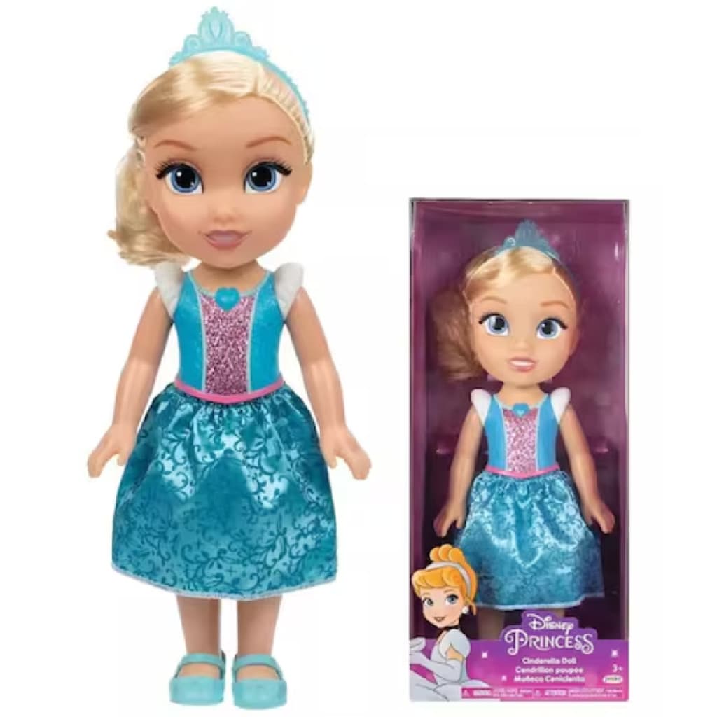 Boneca Cinderela Toddler 38cm Multikids BR2015 Disney Princesas Articulada Cabelo Pentear