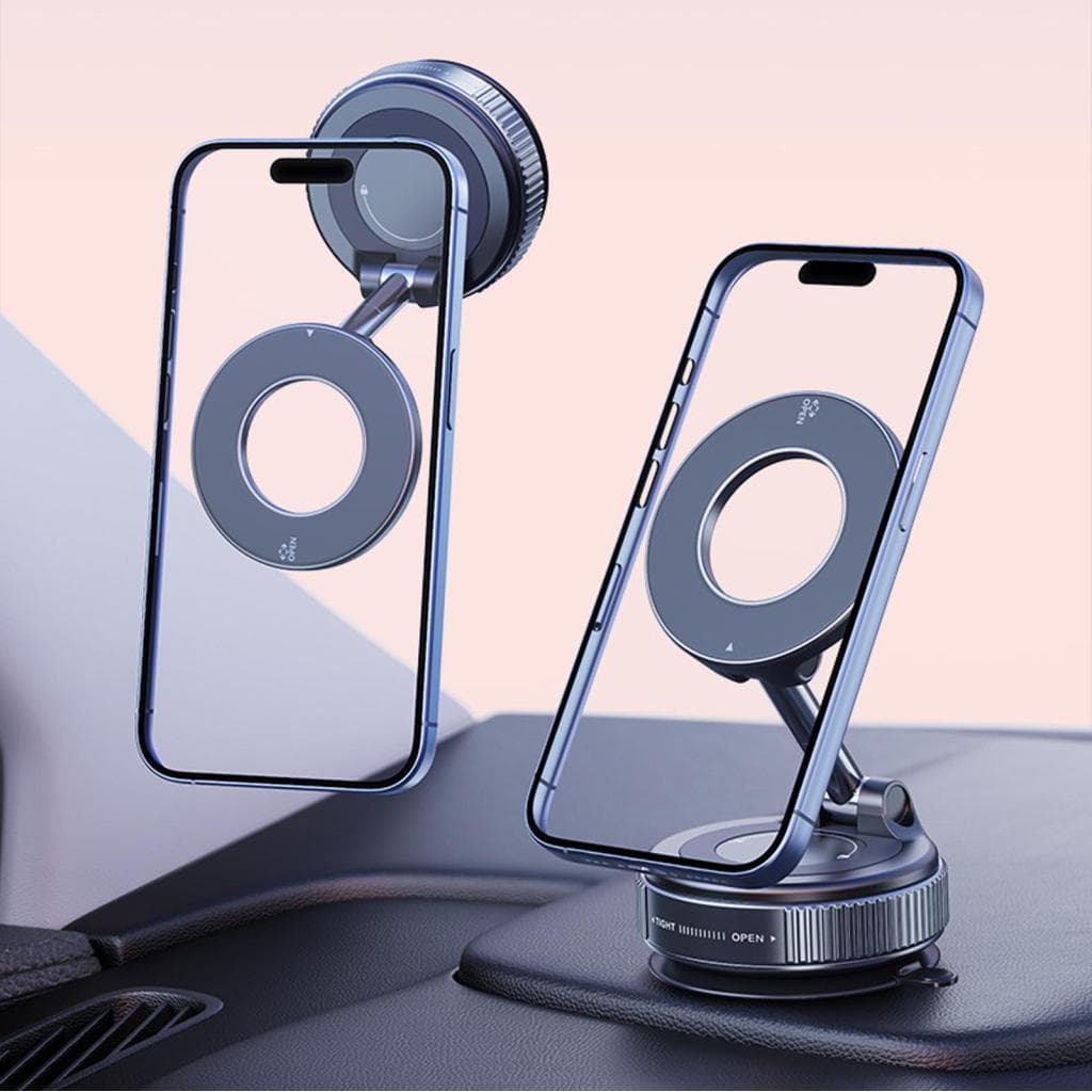 Suporte magnético para telefone para carro Suporte para ventosa a vácuo com rotação de 360 ​​° 80% mais forte Braço de