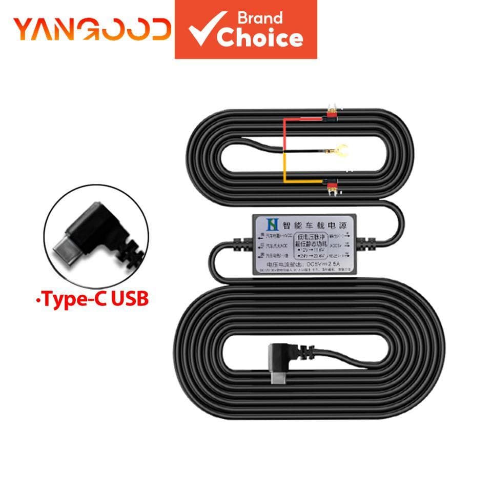 Saimili 3.5m Dash Camera Hardwire Kit Tipo-c Adaptador De Câmera Traseira Carregador De Carro