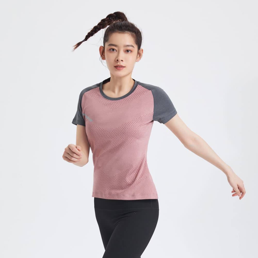 Camiseta esportiva de verão, roupas de Fitness para treinamento, esportes femininos, secagem rápida, manga curta, roupas