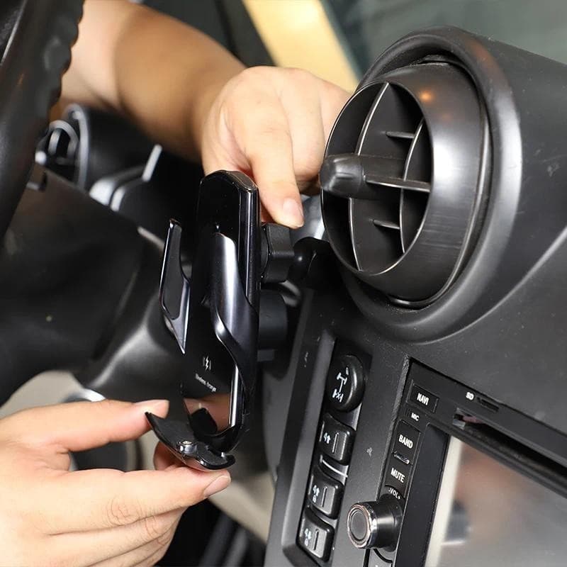 Para Hummer H2 2003-2007 Liga De Alumínio Preto Ventilação Ar Do Carro Suporte Telefone Móvel Carregamento Sem Fio Acess