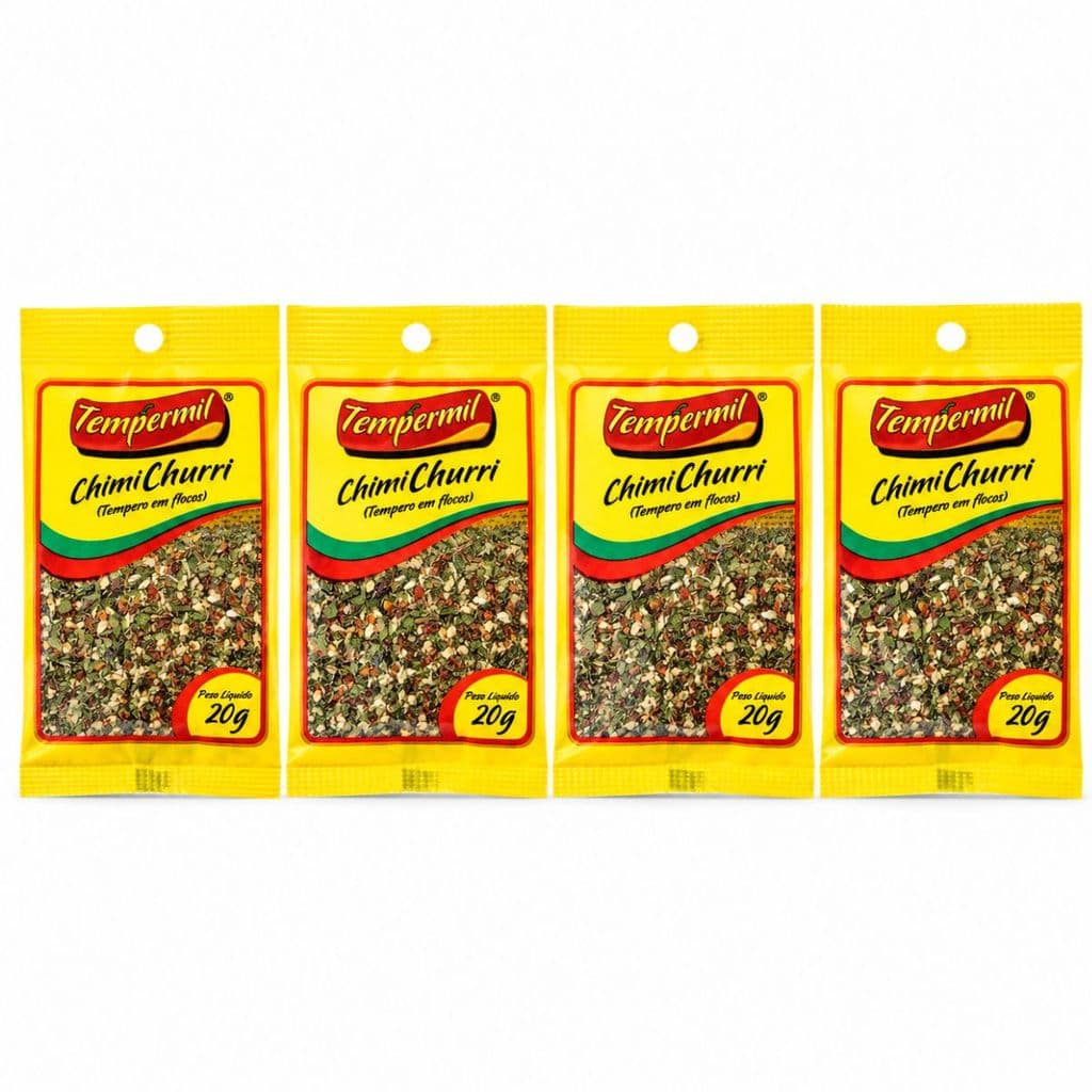 Kit 4 Temperos Chimichurri Tempermil 20g para Carnes, Churrasco, Frango e Molhos