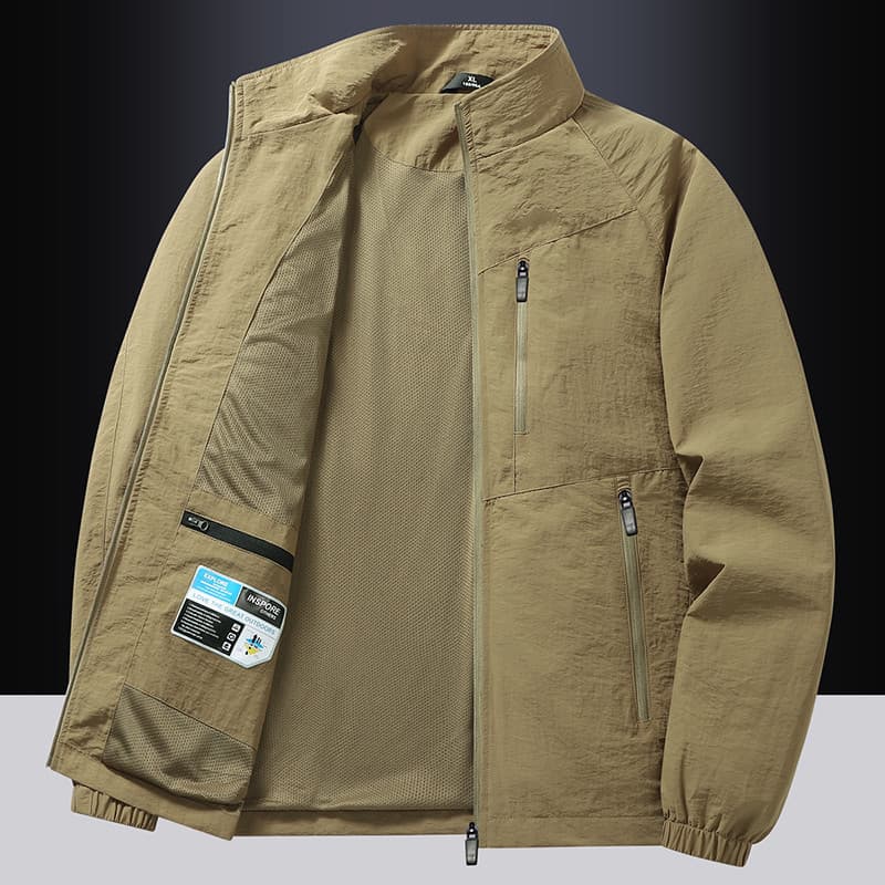 Nylon primavera outono inverno gola jaqueta masculina negócios casual cavalheiro jaqueta masculina casual jaqueta esport
