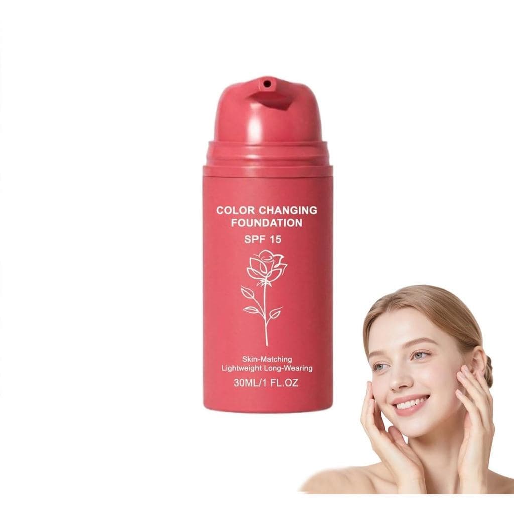 Base líquida coreana, base líquida com efeito de mudança de cor, contém ácido hialurónico e vitamina E, possui efeito hi