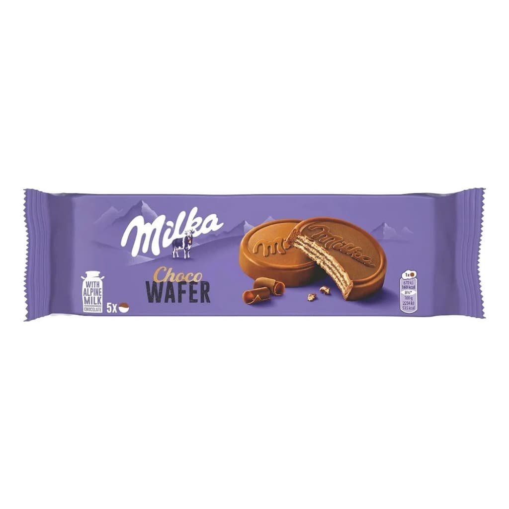 Biscoito De Chocolate Milka Choco Wafer 150g Importado Luxo Snack Doce Para Saborear E Compartilhar