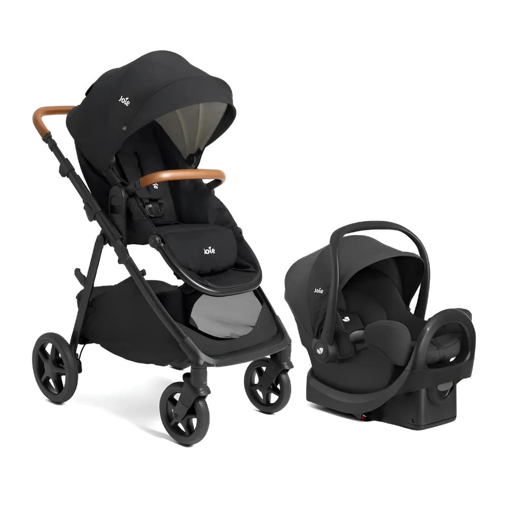Carrinho Bebê Conforto Travel System Moisés Base Assento Reversível Ginger Trio Preto Joie