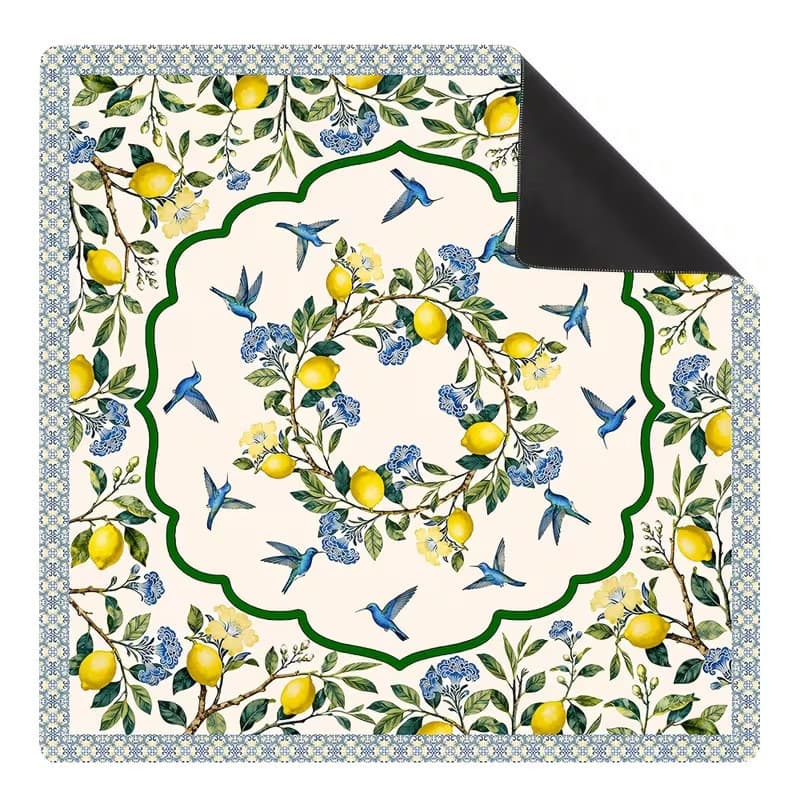 Pequeno Floral Mahjong tapete de mesa Diatom lama mudo tapete antiderrapante sala de xadrez dedicado tapete de mesa domé