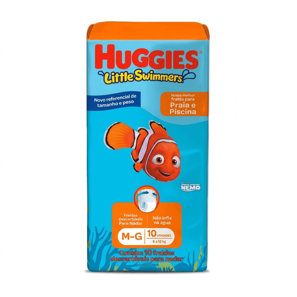 Fralda Huggies Little Swimmers M-G 10 Unidades - Fralda para Piscina Huggies Little Swimmers G 10 Un