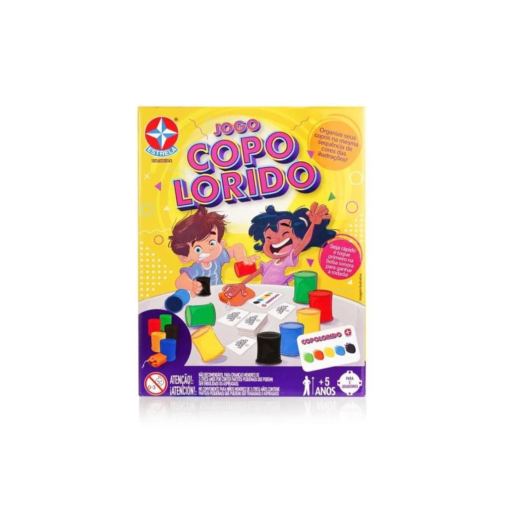 Jogo Copolorido 2 Estrela 100175 - Jogo de Memória e Estratégia para Família e Crianças