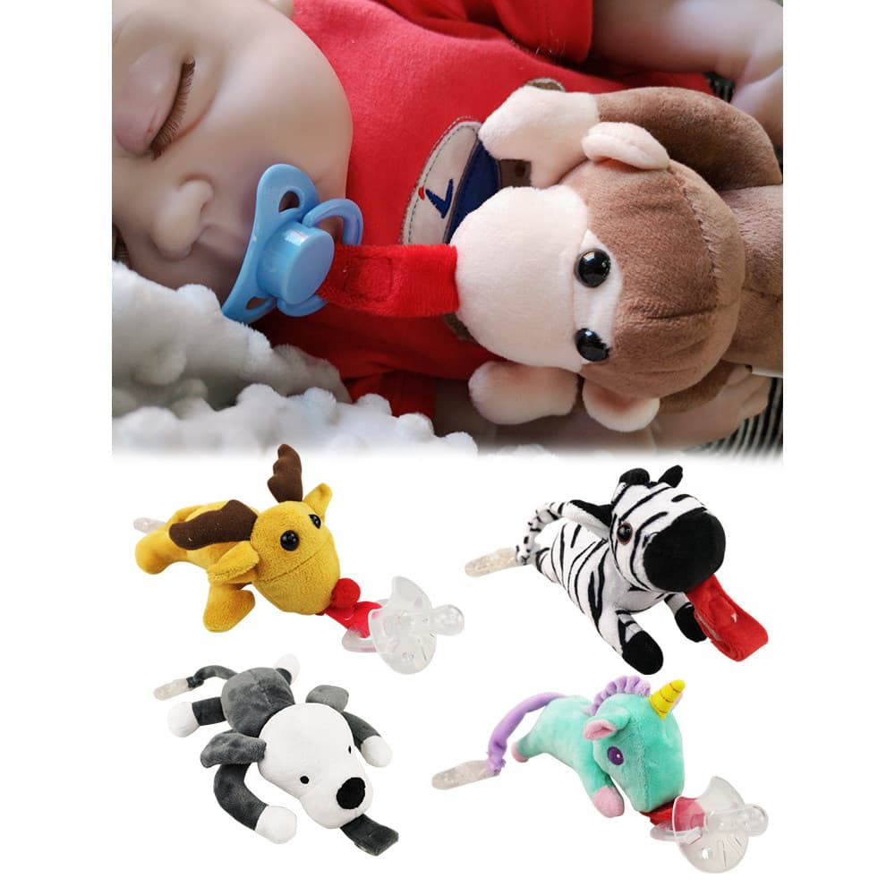 Bebê bebê de pelúcia Animal boneca dormir tipo calmante chupeta de Silicone bebê recém-nascido brinquedo BB latindo