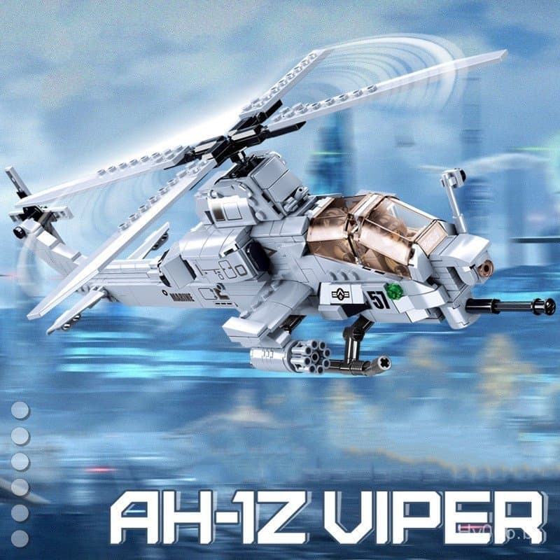 482 peças/conjunto de Blocos de Montar de Helicóptero Armado Compatíveis com Lego, Brinquedos DIY para Crianças, Present