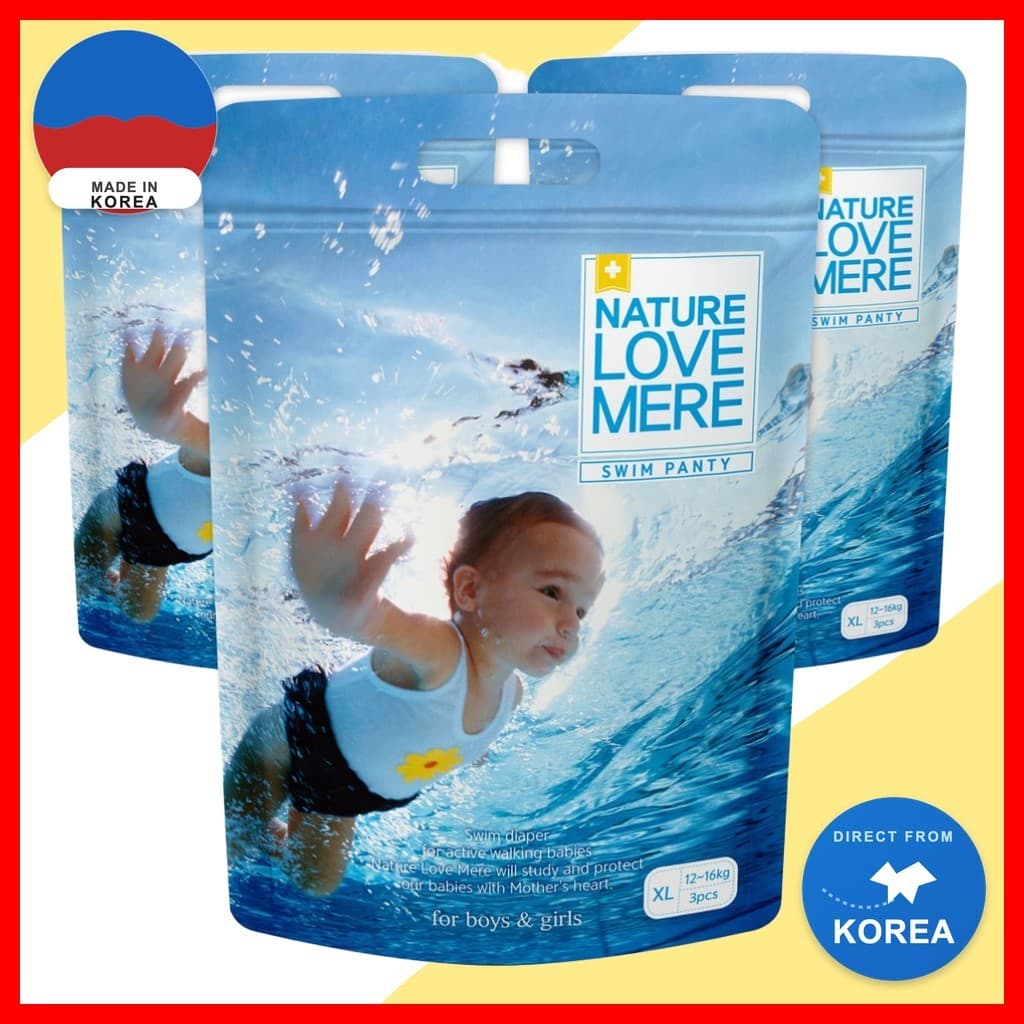 [nature love mere] Fraldas De Calcinha De Natação XL 9 Unidades/Coreanas Para Bebês/Calças Descartáveis Da Escolha Diári
