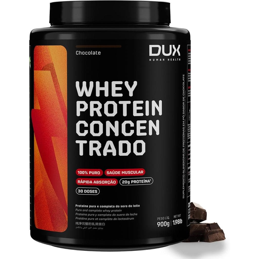 WHEY PROTEIN DUX WHEY PROTEIN CONCENTRADO 900G - SABOR CHOCOLATE