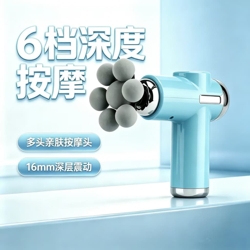 Venda quente novo estilo fáscia arma perna coluna Cervical Multi-cabeça massageador muscular multifuncional massagem pes