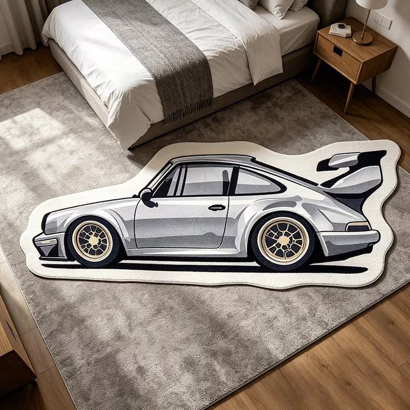 [Novo produto] Tapete de imitação de caxemira para carro de desenho animado, tapete de entrada antiderrapante para sala 