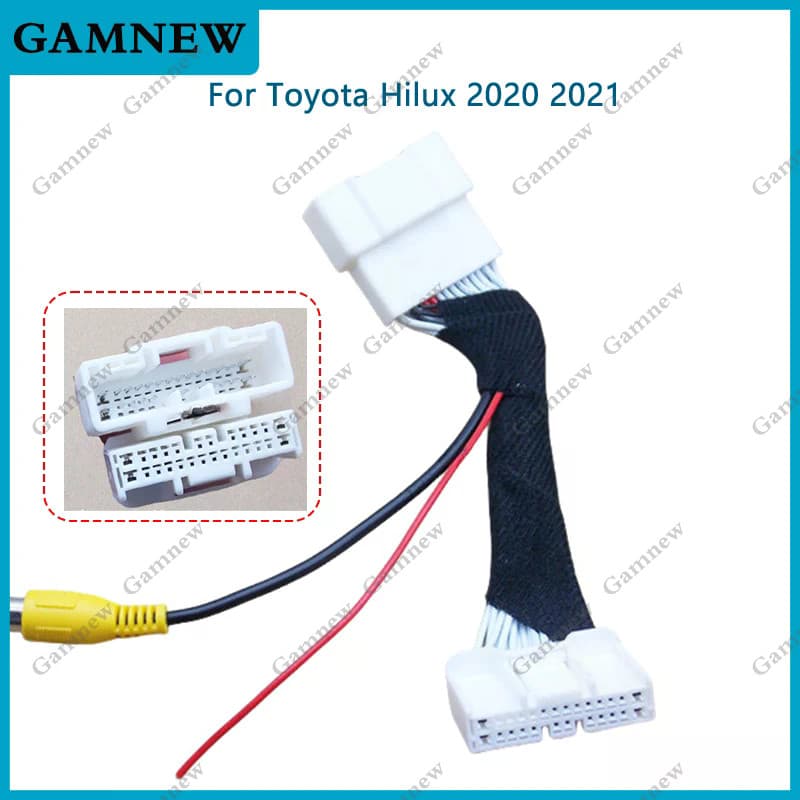 Adaptador De Cabo De Retenção Da Câmera De Visão Traseira Do Carro Para Toyota Hilux 2020 2021 Chicote De backup display