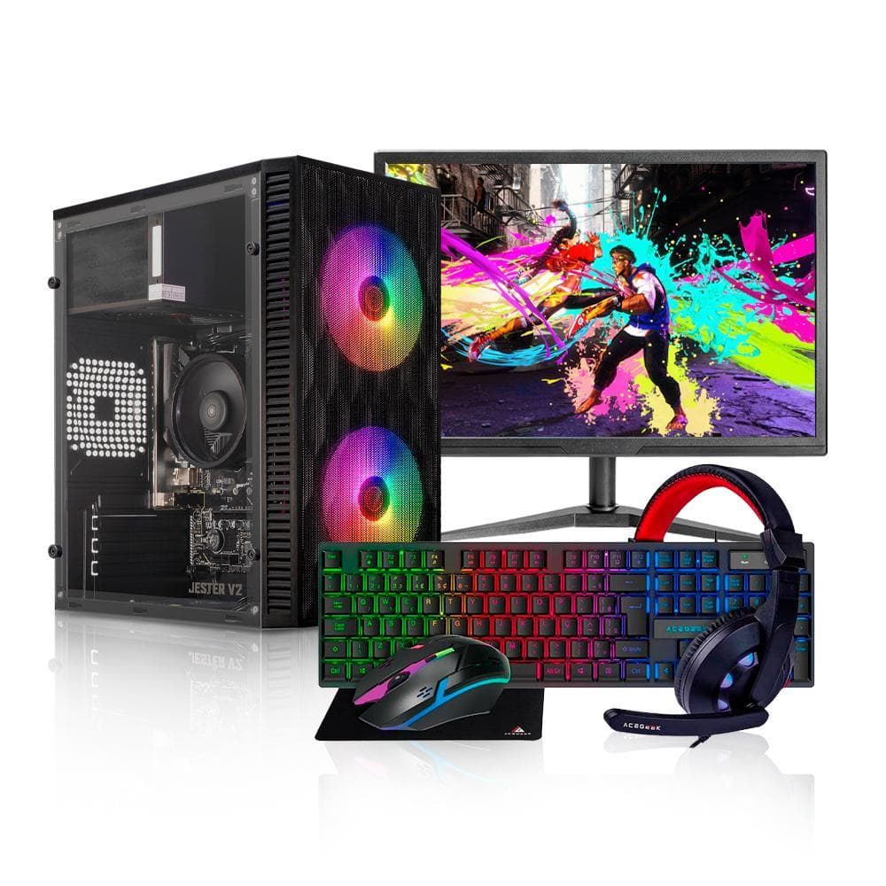 PC Gamer Forge, Intel Core i7, 16GB DE RAM, SSD 480GB, Completo com Monitor + Periféricos