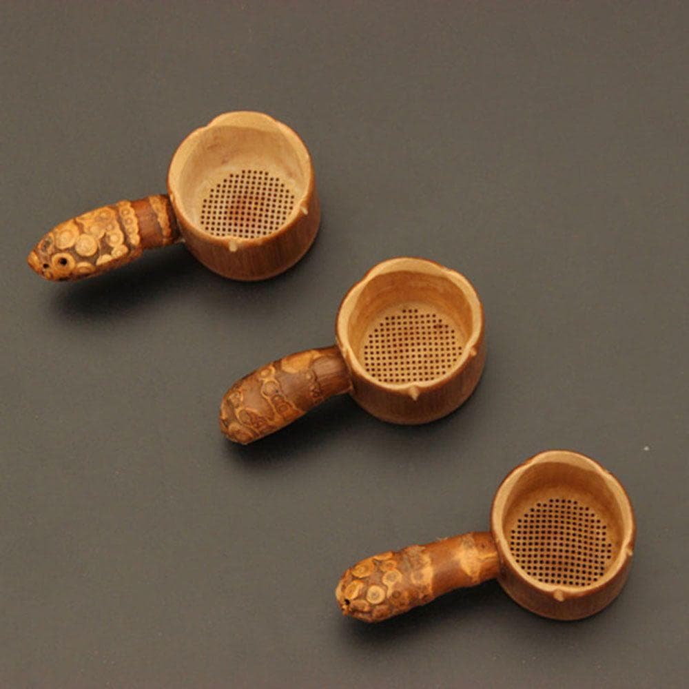 Filtro De Chá De Bambu Natural Criativo Funil Orgânico Artesanato Chinês Gadgets Coador