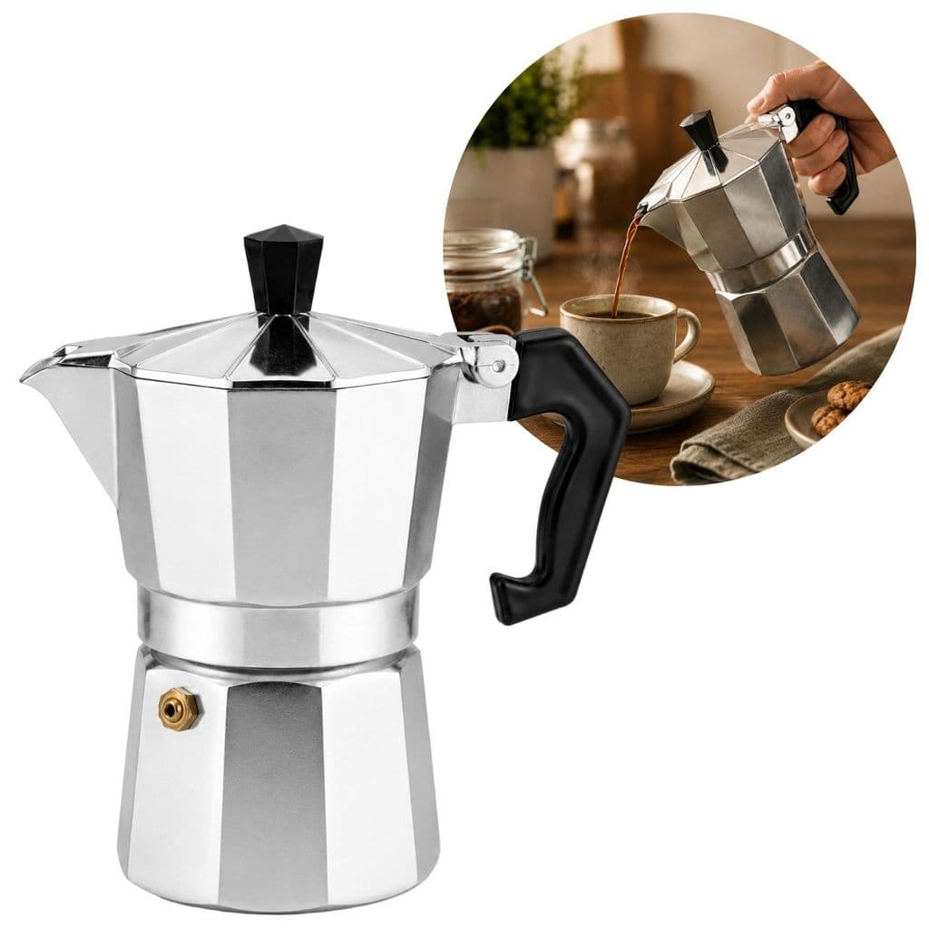 Cafeteira Italiana Alumínio 300ml 6 Xícaras Café Moka Café Expresso