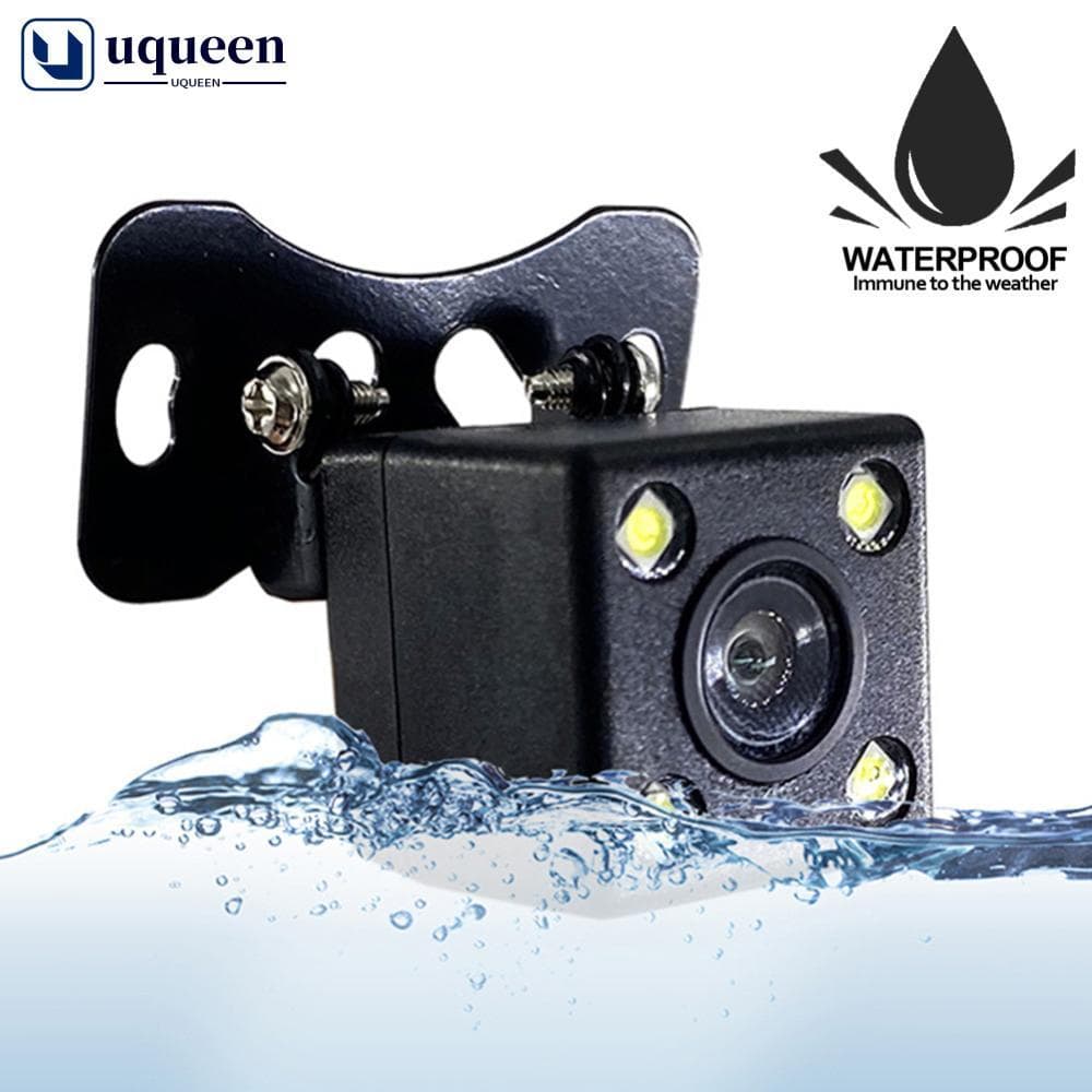 UQUEEN 4LED/8LED/12LED Câmera De Visão Traseira Do Carro Grande Angular HD À Prova Dwaterproof Água Backup Estacionament