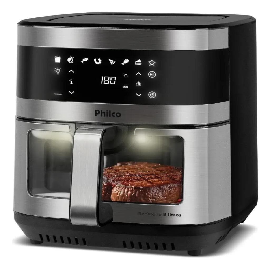 Air Fryer 9l Visor Glass Painel Digital