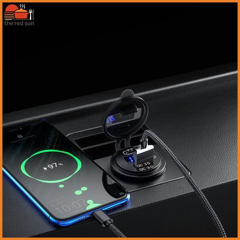 TSBR Carregador USB Soet 12-24V À Prova Dwaterproof Água Adaptador De Carga Rápida Carro Universal Carregamento Rápido E
