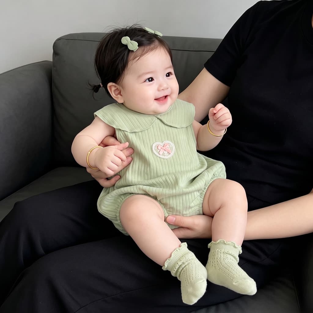 Bebê menina verão sem mangas roupas de bebê bonito gola boneca doce roupas de bebê fino ar condicionado roupas para casa