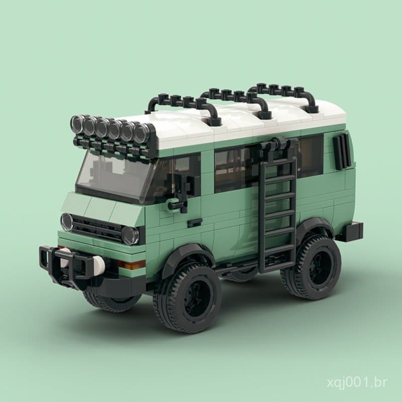 Blocos de montar MOC compatíveis com LEGO 50394 Volkswagen T3 Syncro Camper Van, modelo de presente para montagem intele