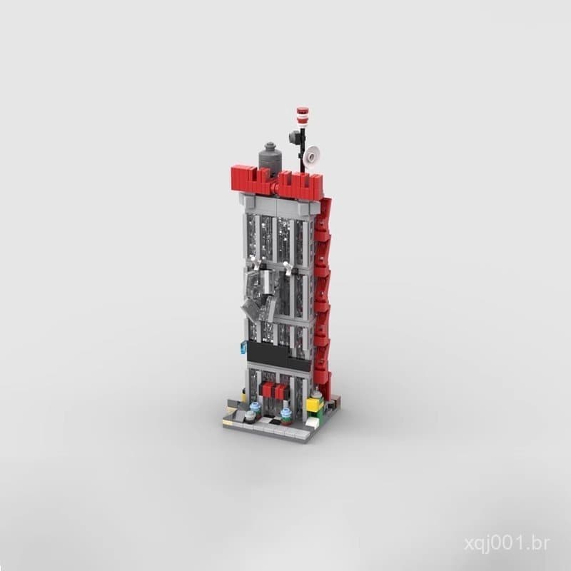 Blocos de montar MOC compatíveis com LEGO 108982 Daily Bugle Building, mini cena de rua, modelo de super-herói da Marvel