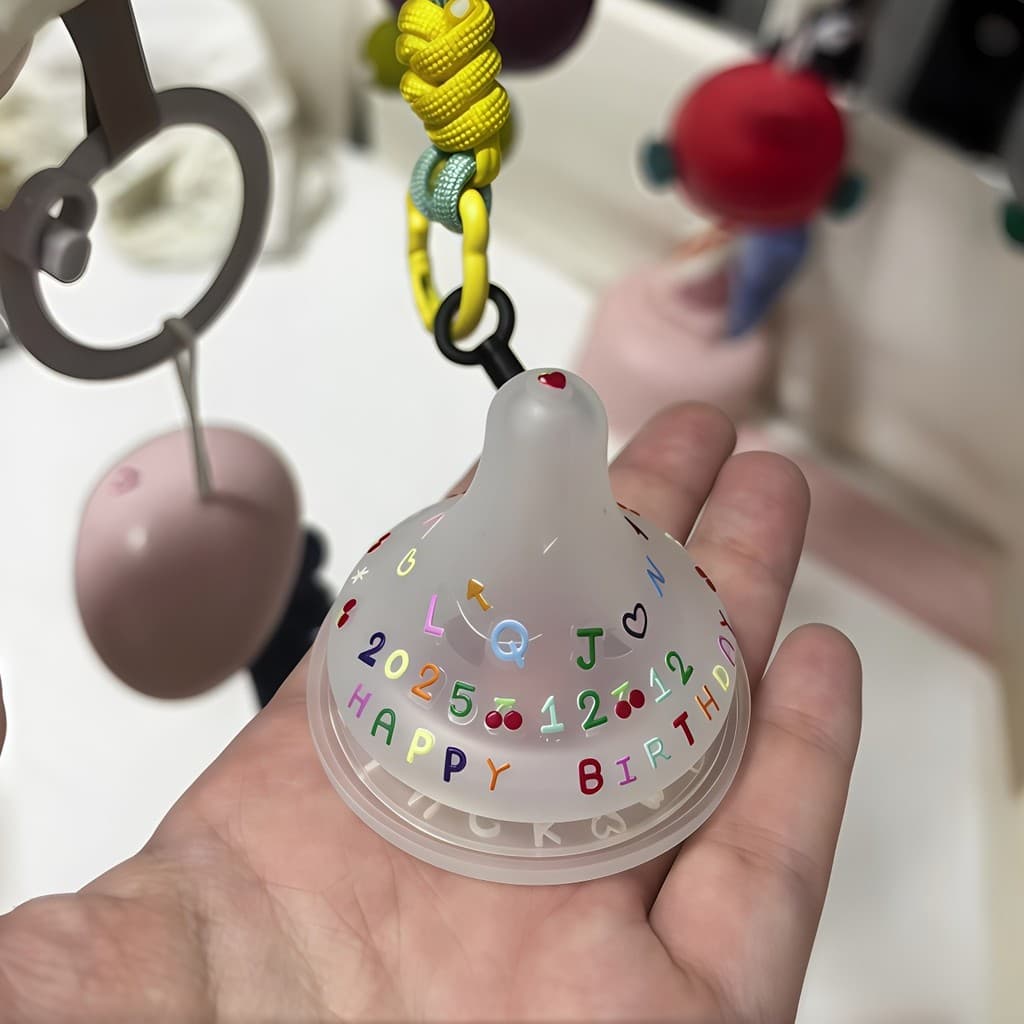 Chupeta decoração comemorativa criativa chupeta números letras tridimensional adesivos diy bebê comemorativo ornamentos 