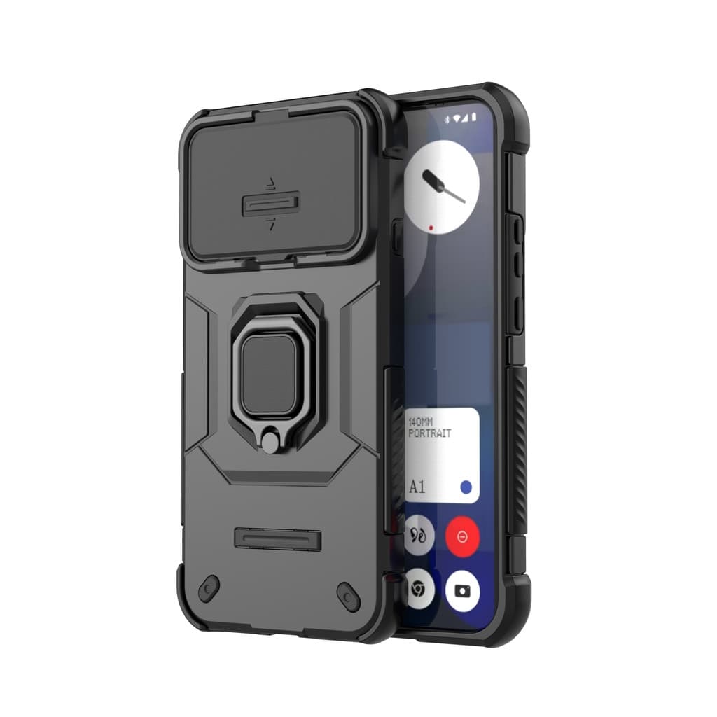 Capa Deslizante Da Câmera Para Nada Telefone 4B 5G Suporte Do Carro À Prova De Choque Caso Duro Armadura Traseiro Fosco 