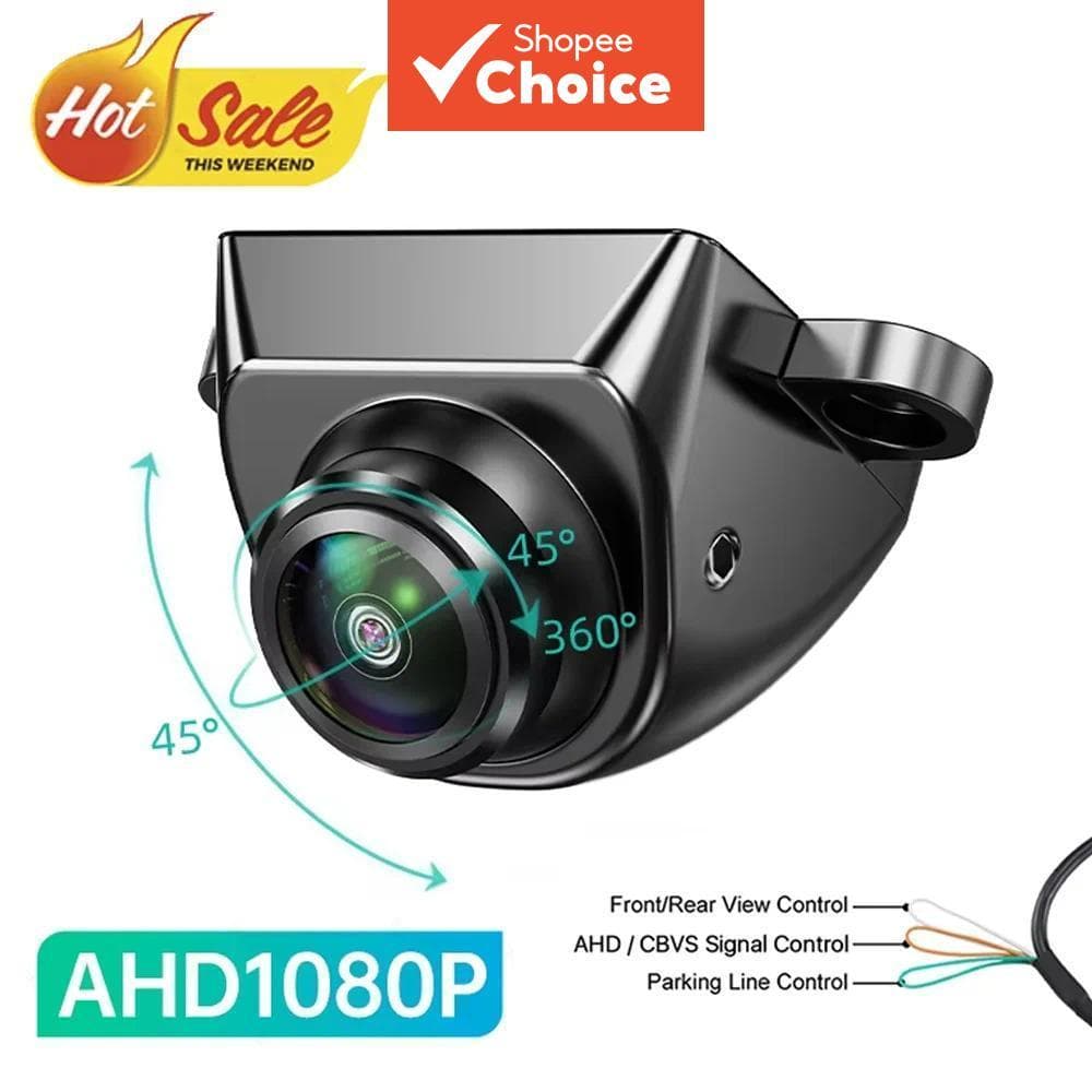 Câmera De Backup Para Carro Ahd Cvbs 1080p À Prova D'água 9-24v Traseira Frontal Visão Noturna Orientação De Estacioname