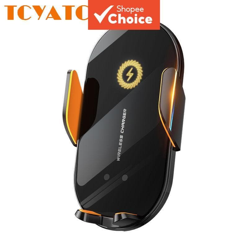 Suporte De Telefone Para Carro Sem Fio Tcytao Carregamento Rápido 66w Auto Braçadeira Indução Infravermelha