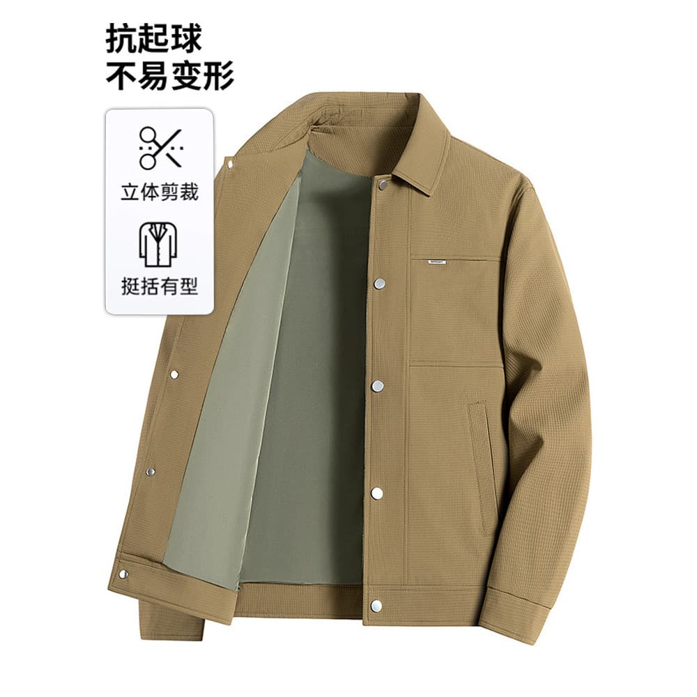 High-End jaqueta masculina street wear Workwear jaqueta primavera outono lapela jaqueta street wear solto primavera Casu