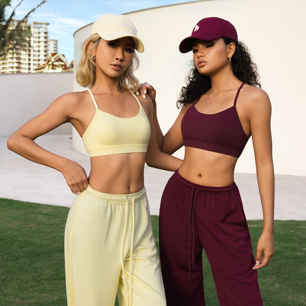 Nova venda quente roupa interior esportiva feminina bela volta Pilates cinta fina sutiã de Fitness colete roupas de Yoga